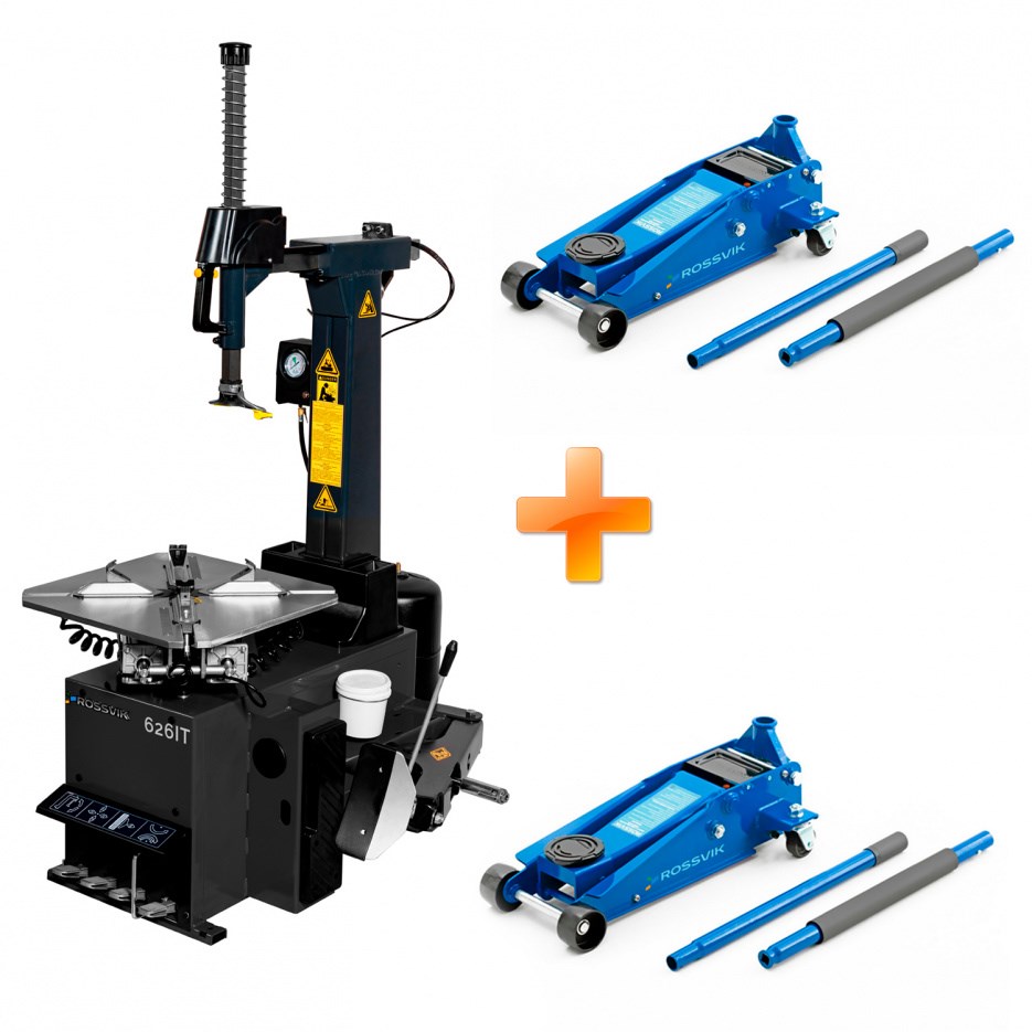 Комплект: Станок шиномонтажный + 2 домкрата подкатных 3 т